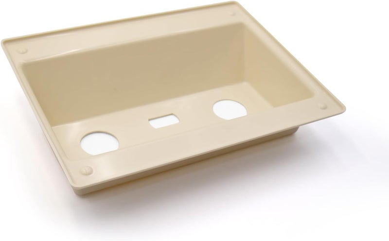 DSRTLP RV Faucet Bezel Stand Off Faucet Cover for Camper Van Travel Trailer Motorhome Shower Plate Replacement White (Parchment Bezel) - Image 2